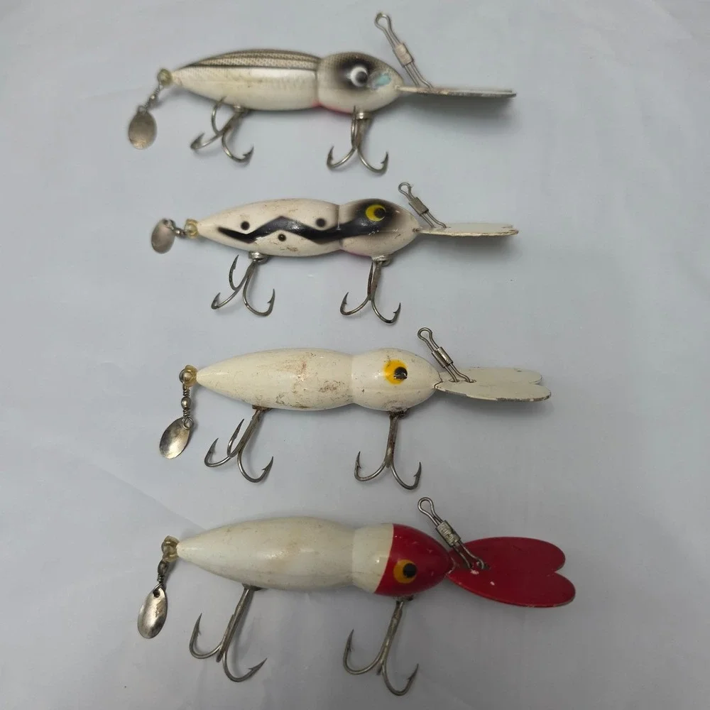 Whopper Stopper Hellbender Fishing Lures Vintage Lot of 4 4 Colorways